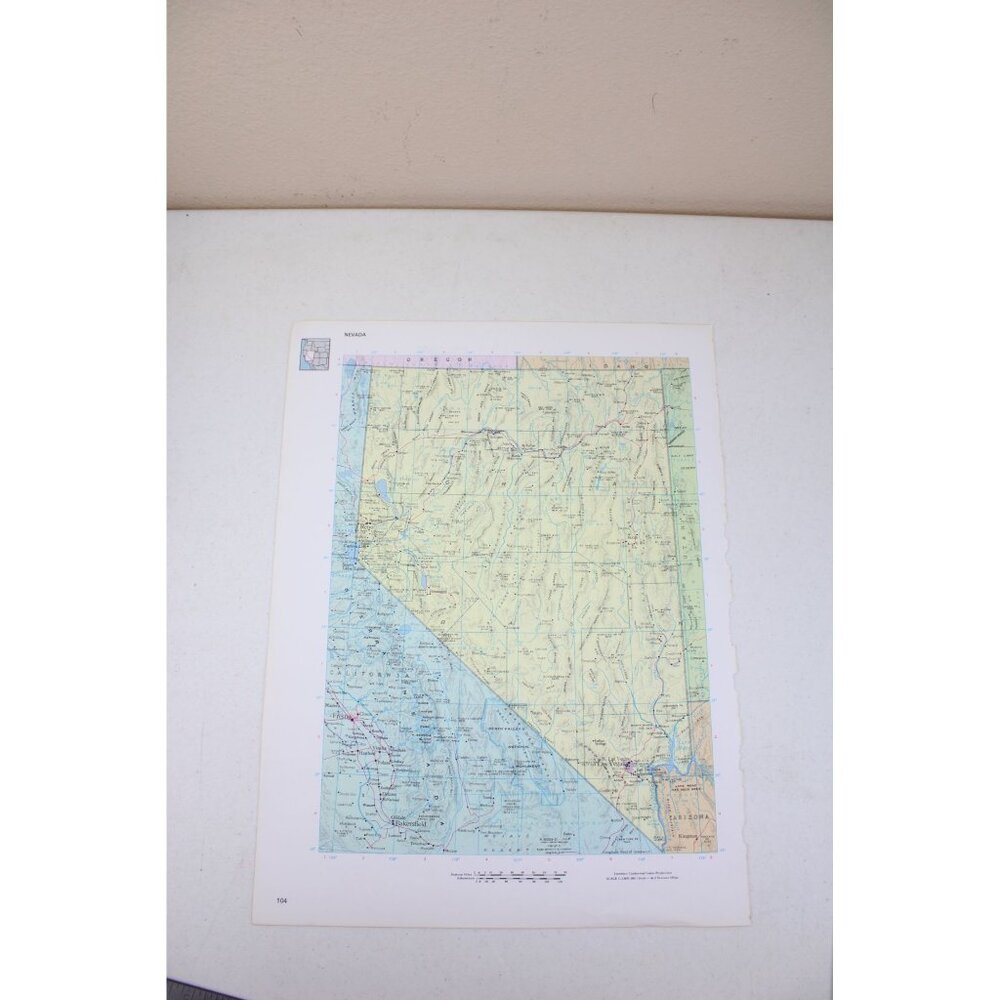 Nebraska Nevada Cosmopolitan Atlas Map Vintage 92103 - Picture 2 of 5